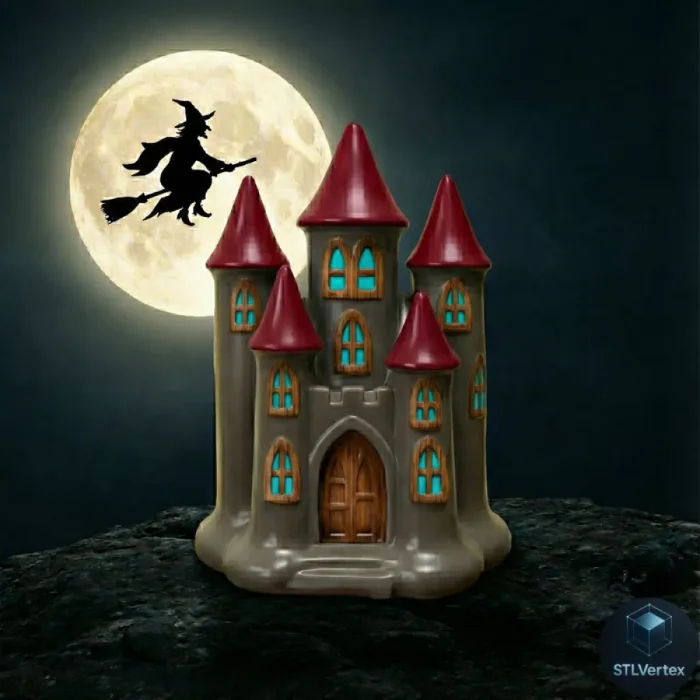 Chibi Castle Mold candle 3D Printed Mold, a preview image from Threeding