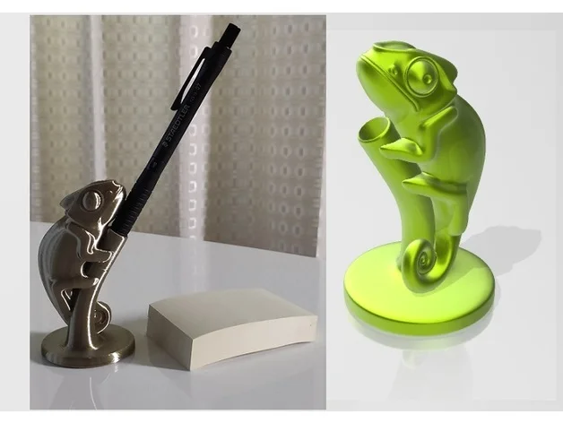 Chameleon Pen Holder (High-Res), a preview image from Treatstock