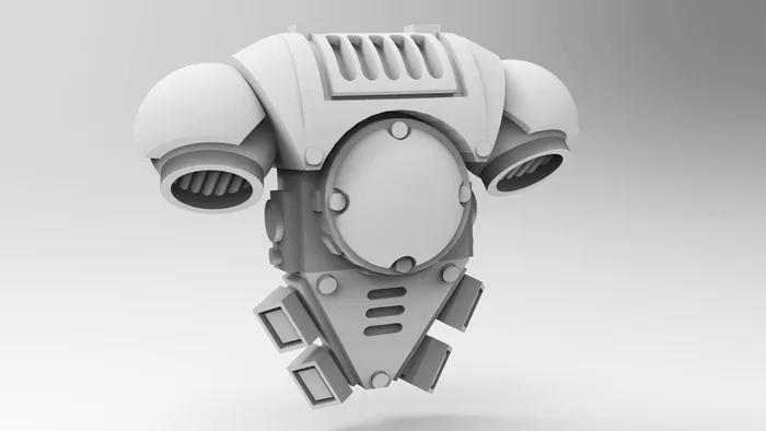 Space Knight Backpack Bit, a preview image from Treatstock