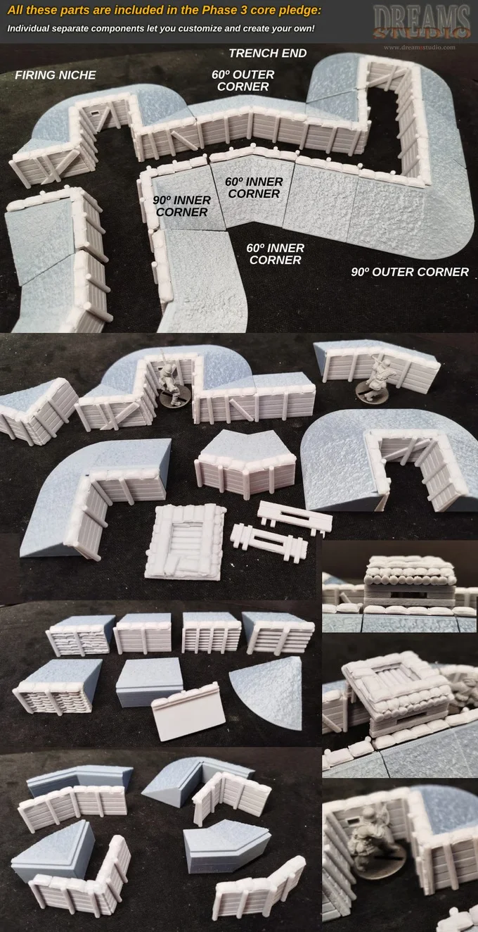 WW2 modular trench system: flexible and historically accurate!, a preview image from Wargaming3D